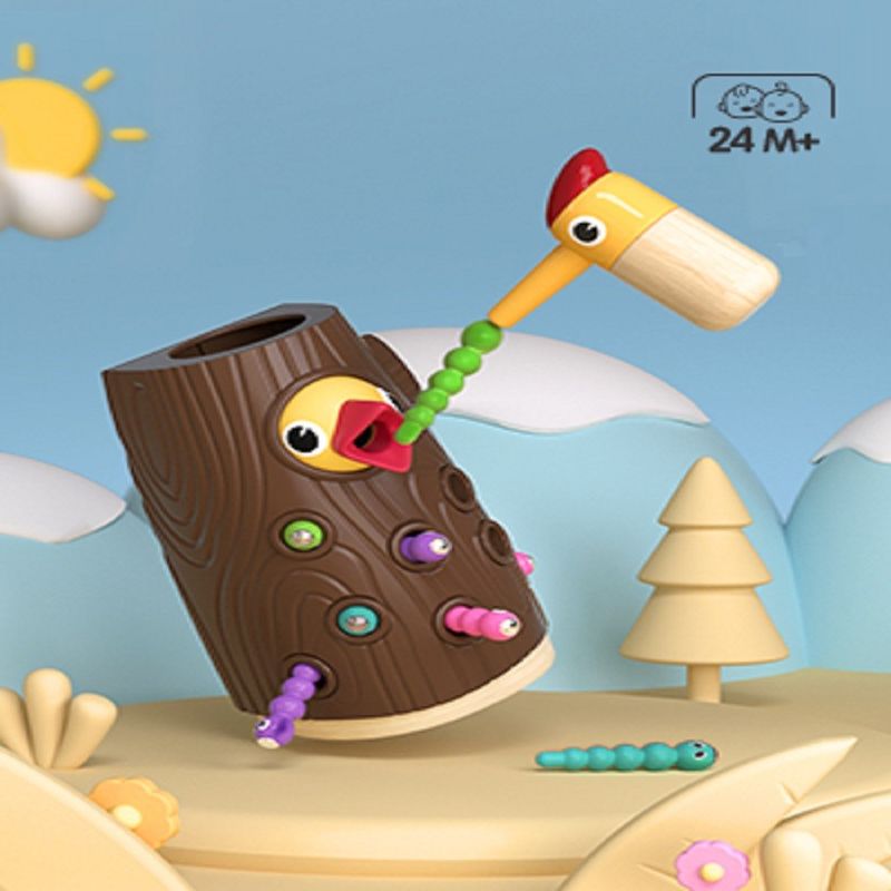 Anak laki-laki Anak perempuan Magnetic Bird Feeding Game Untuk Pengembangan Keterampilan Motorik halus BPA Gratis