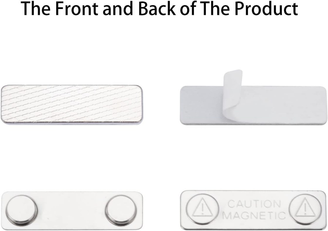 25PCS Custom Magnetic Name Tags Badges Dengan 2 Magnet Neodymium Kekuatan Premium