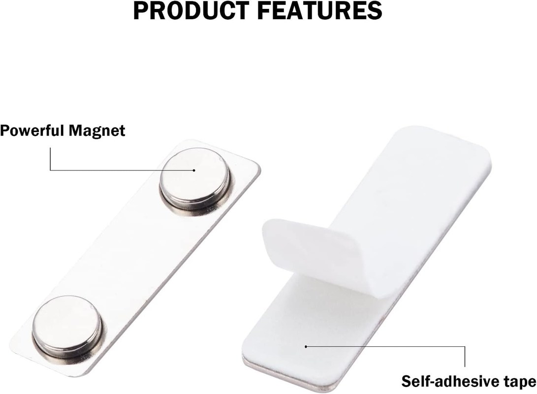 25PCS Custom Magnetic Name Tags Badges Dengan 2 Magnet Neodymium Kekuatan Premium