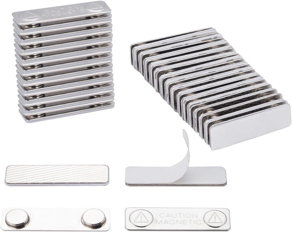 25PCS Custom Magnetic Name Tags Badges Dengan 2 Magnet Neodymium Kekuatan Premium