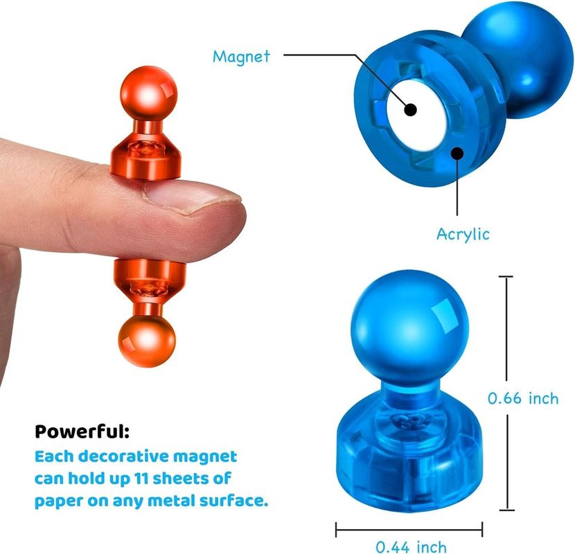 60PCS Berwarna-warni Kuat Magnetic Thumbtacks Magnet Whiteboard Untuk Pengajaran Kelas