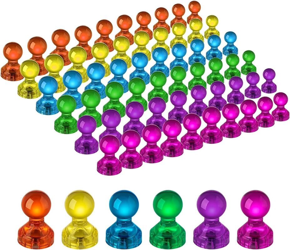 60PCS Berwarna-warni Kuat Magnetic Thumbtacks Magnet Whiteboard Untuk Pengajaran Kelas