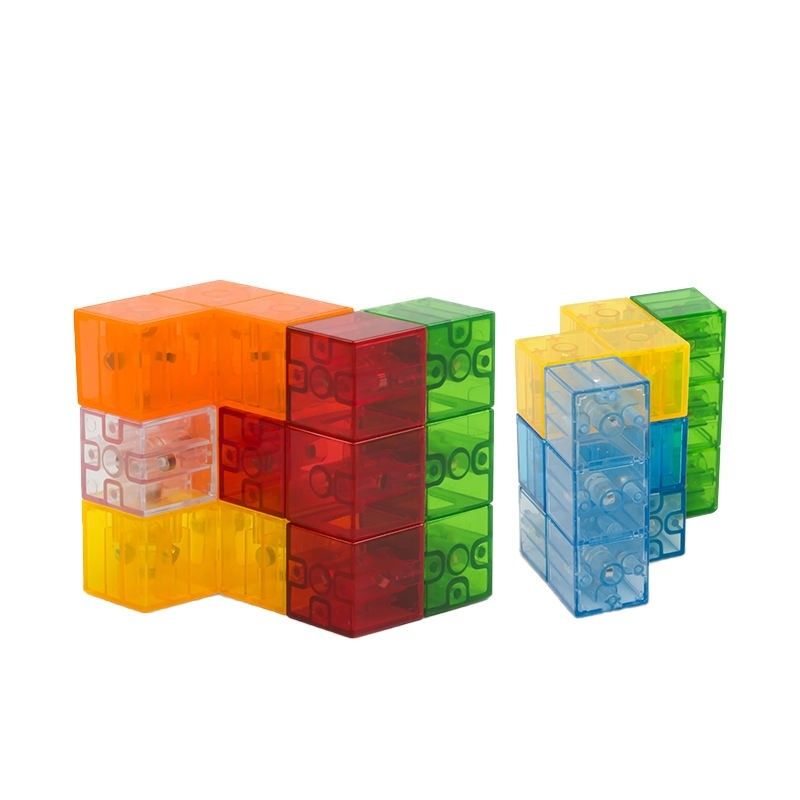 3D Magnetic Rubik's Cube Puzzle Magnetic Cube Set dari 7 Multi Bentuk untuk Anak-anak