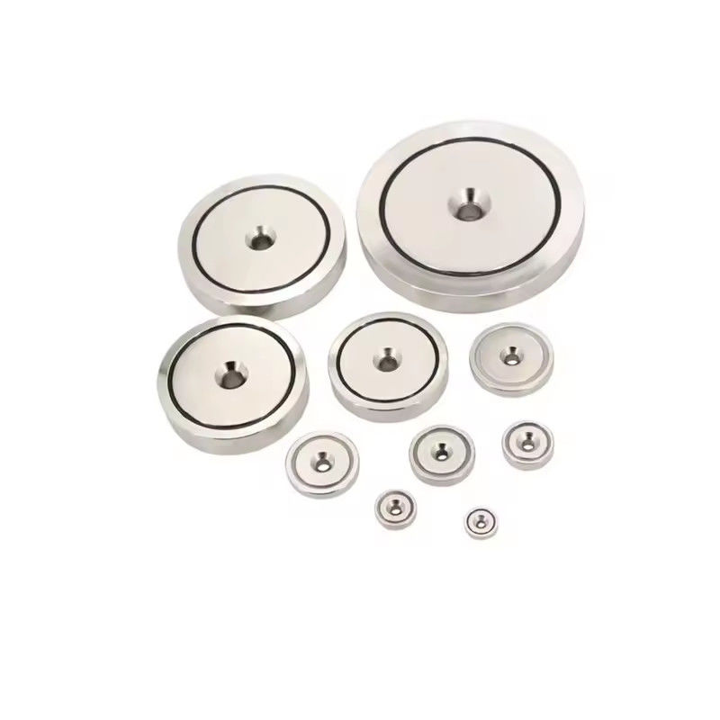 Magnet Neodymium NdFeB berkualitas tinggi dengan counter bore tipe B Magnet Pot N52