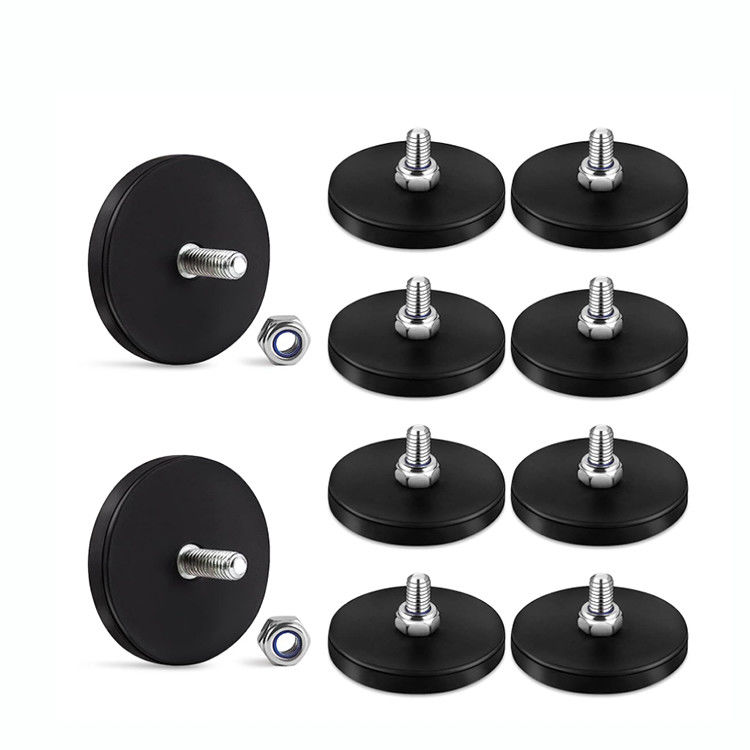 Multicolor kuat Magnetic Base Karet Lapisan Pot Magnet untuk memegang lampu atap mobil