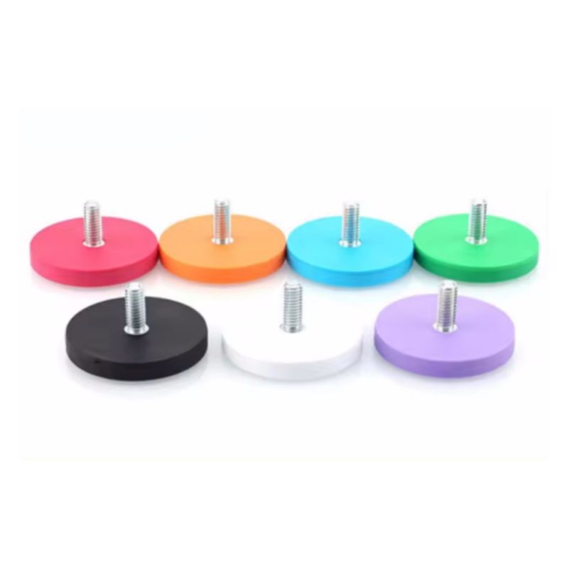 Multicolor kuat Magnetic Base Karet Lapisan Pot Magnet untuk memegang lampu atap mobil