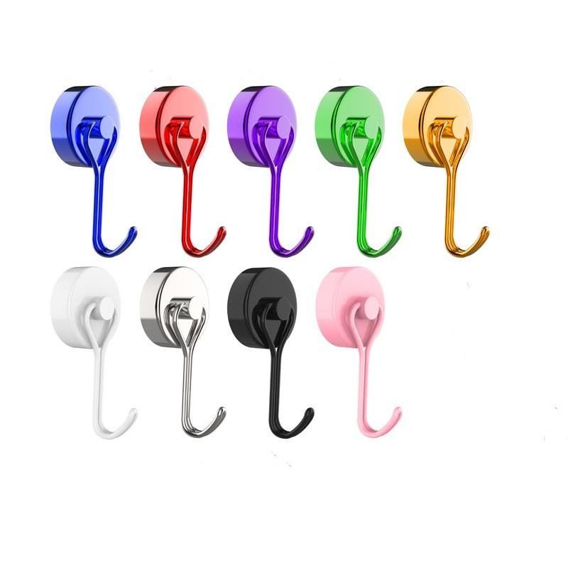 Multicolored Kekuatan kulkas Magnetik Hooks Multipurpose Magnetic Hangers