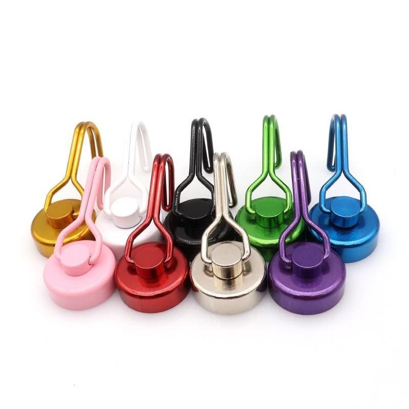 Multicolored Kekuatan kulkas Magnetik Hooks Multipurpose Magnetic Hangers