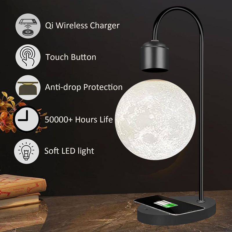 Lampu Bulan Magnetic levitating Zero Gravity Floating Desk Toys Untuk Dekorasi Hadiah