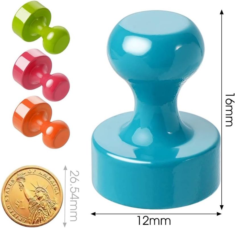 16Pcs Multi Color Magnetic Thumbtacks Logam Lemari Es Magnet Untuk Kantor Dapur Kelas