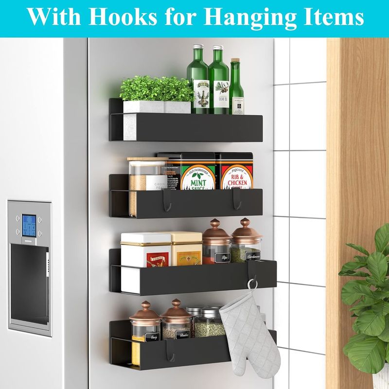 Rak Magnetic Storage tahan karat Rak Magnetic Spice Untuk Kulkas Dan Oven