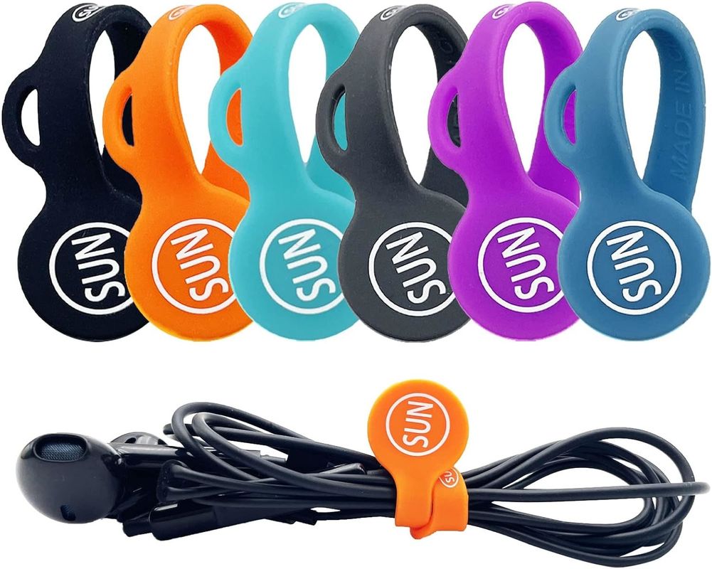 6PCS Magnetic Cord Organizer Color Earphone Cord Holder Untuk Sekolah Kantor Rumah