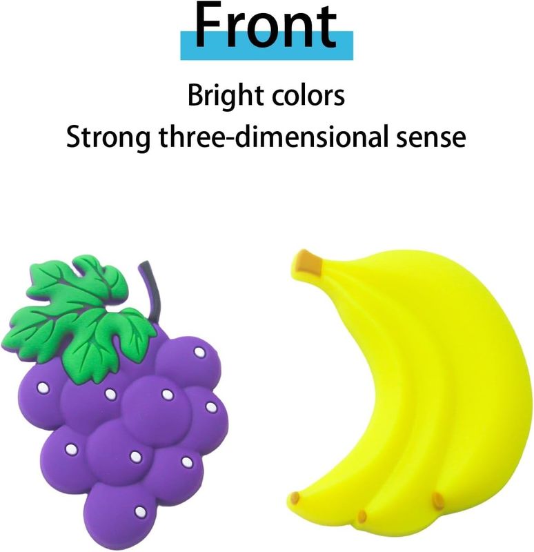 Waterproof Magnet Dekoratif PVC Lemari Es Magnet Stiker Dengan Desain Buah Cute