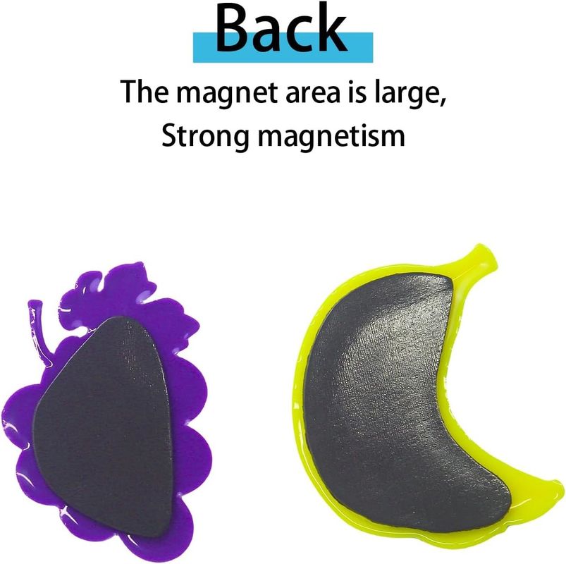 Waterproof Magnet Dekoratif PVC Lemari Es Magnet Stiker Dengan Desain Buah Cute