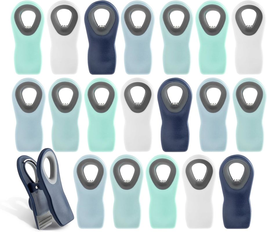 20Pcs Klip Magnetik Kuat Klip Kantong Magnetik Untuk Penyimpanan Makanan Dengan Genggam Segel Kekuatan Udara