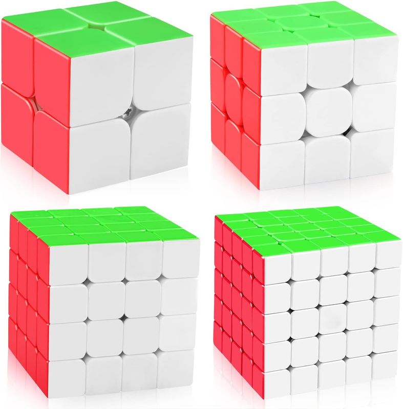Multicolor Magnetic Rubik's Cube Set Dengan 2x2 3x3 4x4 5x5 Seri Untuk Koleksi Hadiah