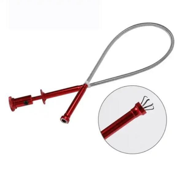 Baja tahan karat Fleksibel 2 Feet Magnetic Pick Up Claw Grabber Tool W/LED Light Disesuaikan untuk beberapa kegunaan