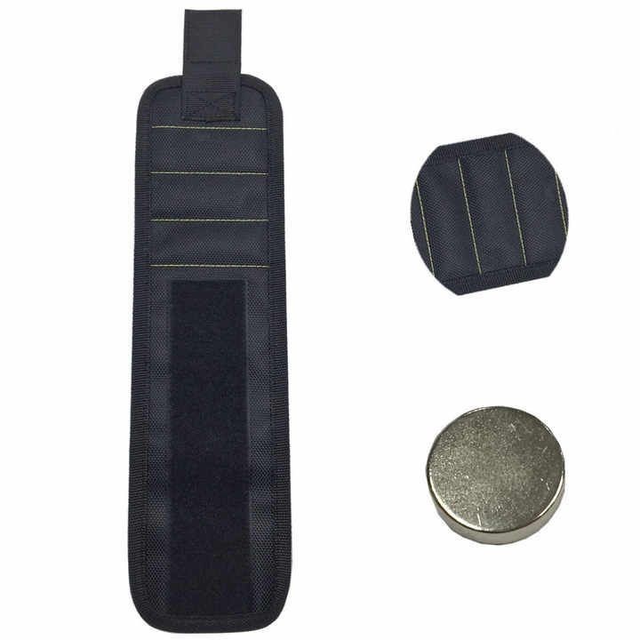 Tali pergelangan tangan magnetik yang dapat disesuaikan dengan magnet kuat untuk menyerap sekrup dan bor