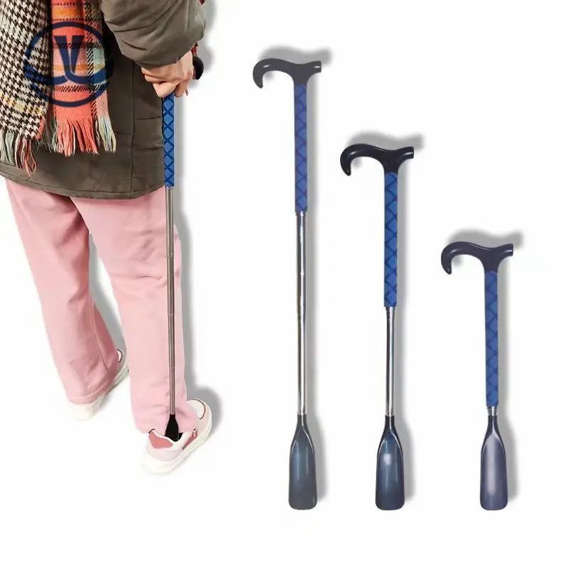 Magnetic Extendable Long Handle Shoehorn Telescopic Foldable Shoe Horn untuk Orang Tua Pria Wanita dan Anak untuk Sepatu dan Sepatu