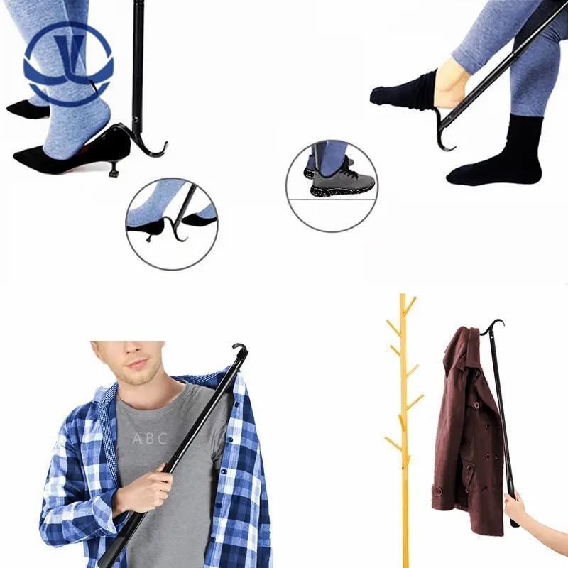 Magnetic Extendable Long Handle Shoehorn Telescopic Foldable Shoe Horn untuk Orang Tua Pria Wanita dan Anak untuk Sepatu dan Sepatu