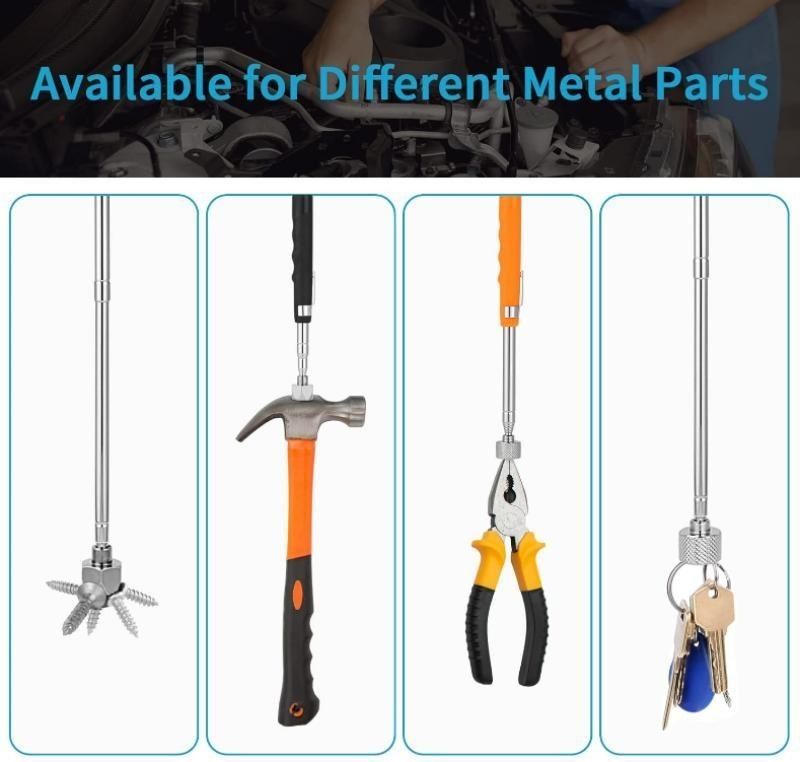 Telescopic Magnetic Pickup Tool Extendable Pen Type Stainless Steel Stick (Penggunaan alat pengambil magnetik teleskopik)