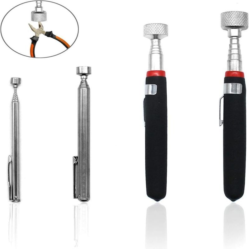 Alat pick-up magnetik Pen jenis stainless steel extendable Stick