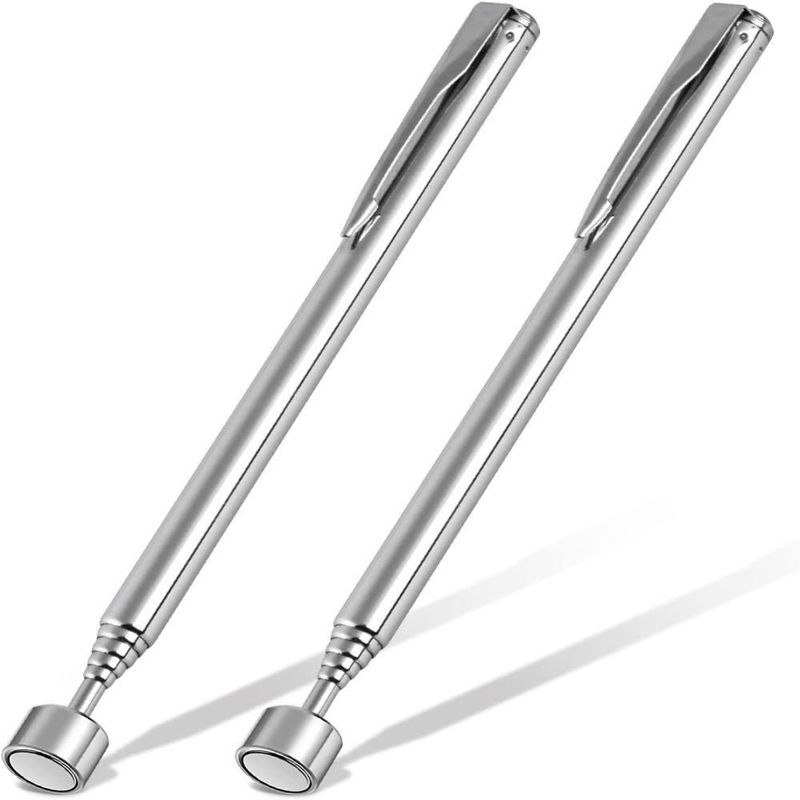 Alat pick-up magnetik Pen jenis stainless steel extendable Stick