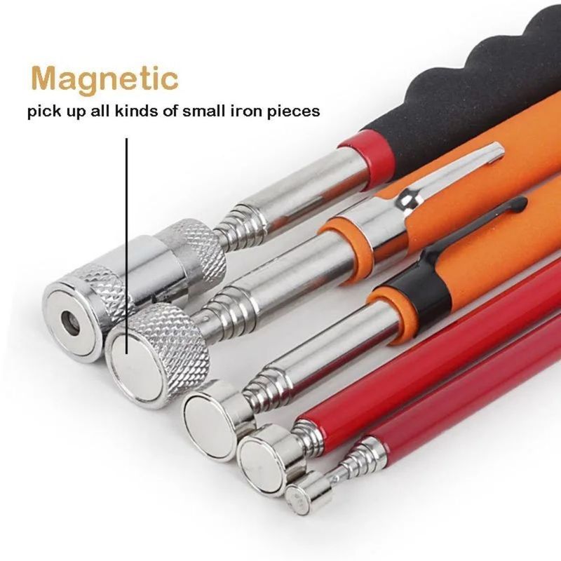 JIS Standar Magnetic Telescopic Pick Up Tool Dengan LED Light Adjustable Untuk Mengambil Sekrup Kacang Bolt