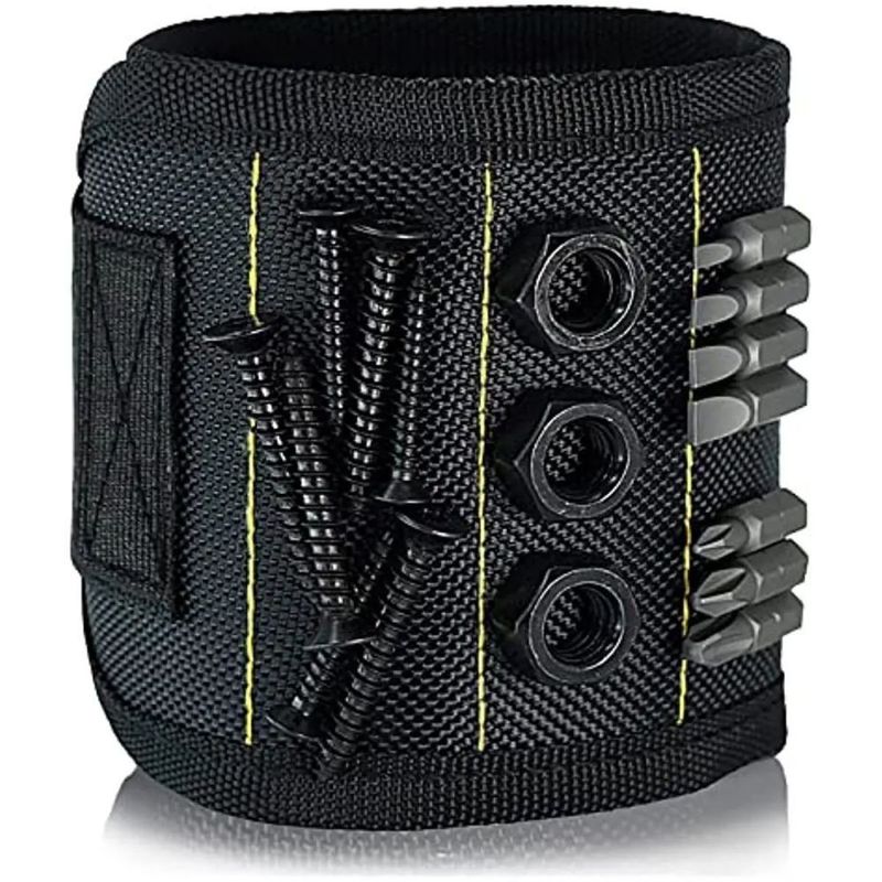 Elektrik Pakaian yang Bisa Disesuaikan Sabuk Pergelangan Tangan Magnetik Kuat Tas Alat Portable Dengan Sekrup Disesuaikan Paket Ukuran 5.00cm * 4.00cm * 3.00cm