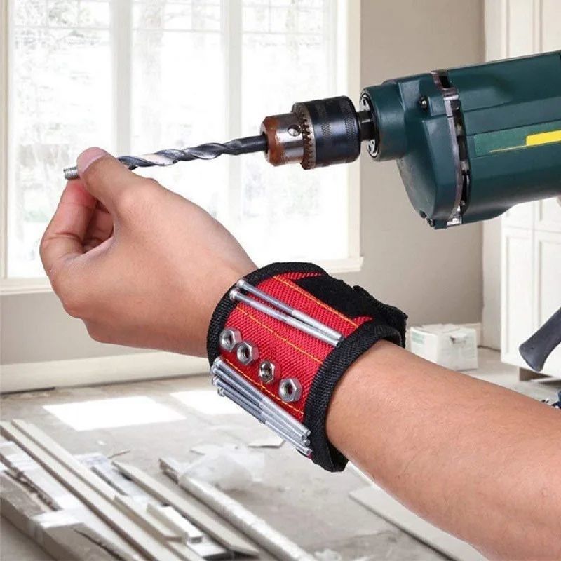 Magnetic Wrist Support Band dengan magnet kuat untuk memegang sekrup Nail Bracelet Belt Support