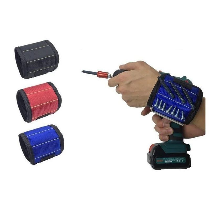 Pergelangan tangan magnetik yang kuat untuk memegang sekrup paku pengeboran bit pergelangan tangan pemegang alat sabuk