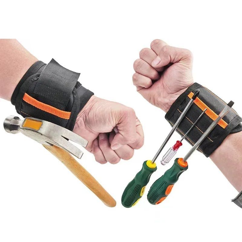 Kamuflase Magnetic Wrist Support Band Magnet Kuat untuk Memegang Sekrup Kuku Gelang Sabuk Dukungan