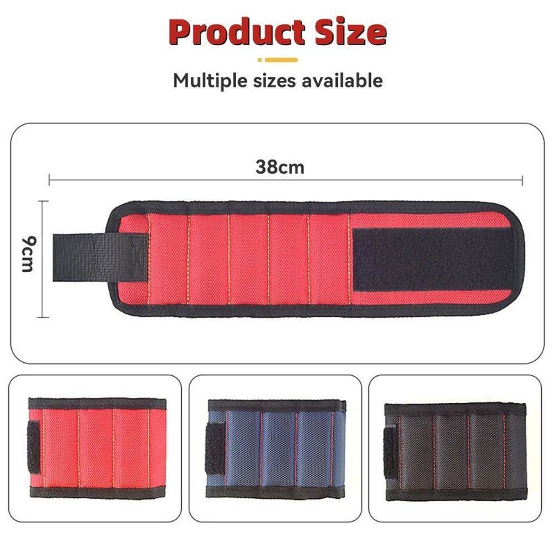 Kit Alat Pergelangan Tangan Magnetik Portabel Pergelangan Tangan Magnetik Kuat Tali Alat Dengan Alat Pemotong Teleskop Alat Pengerjaan Kayu Aksesoris Perbaikan