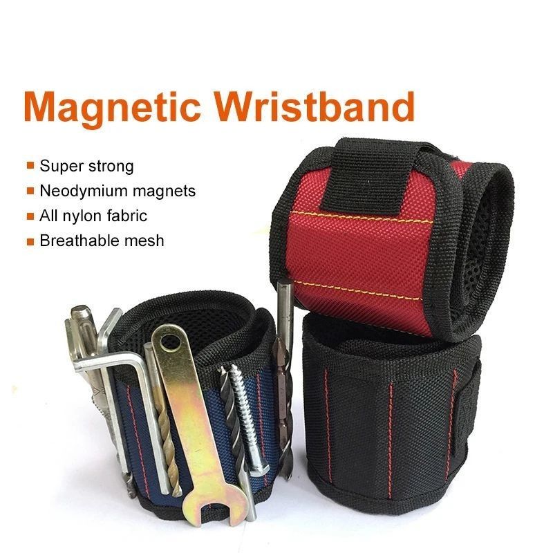 Tas Alat Portable dan Pergelangan Tangan Magnetik Disesuaikan dengan Magnet Kuat untuk Ahli Listrik Paket Berat Bruto 0,300kg