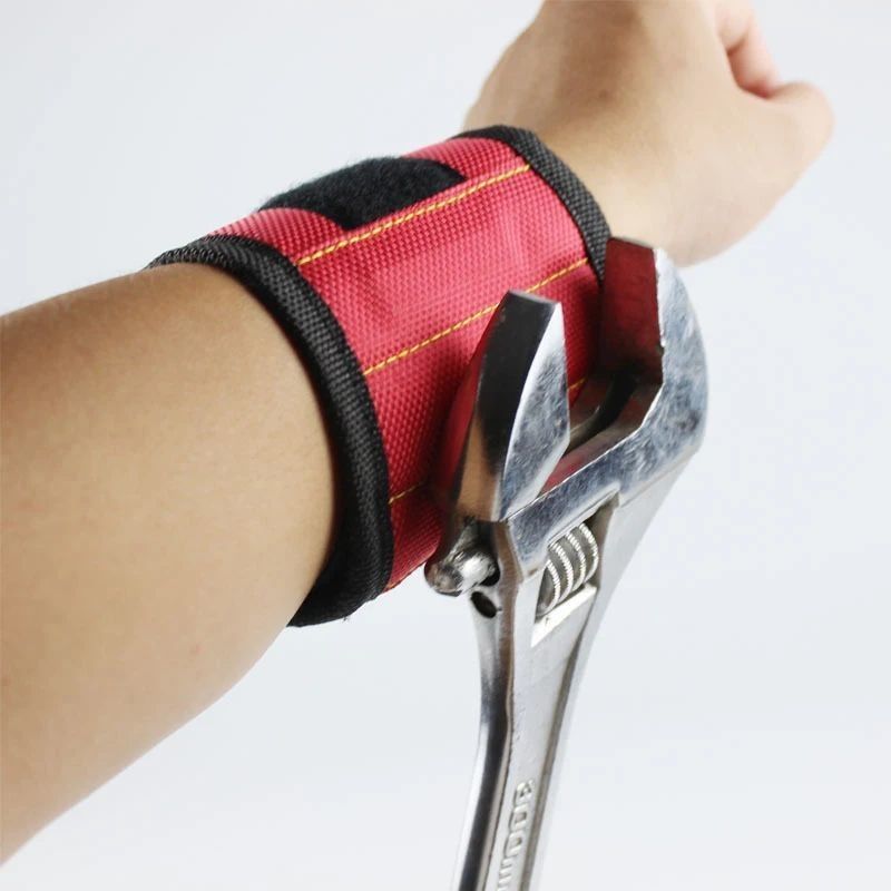 Tas Alat Portable dan Pergelangan Tangan Magnetik Disesuaikan dengan Magnet Kuat untuk Ahli Listrik Paket Berat Bruto 0,300kg