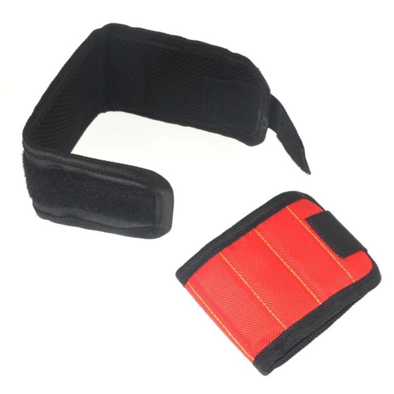 Bag alat pergelangan tangan magnetik yang kuat Kantong Oksford Kain Pergelangan tangan sabuk portabel Sekrup kuku alat