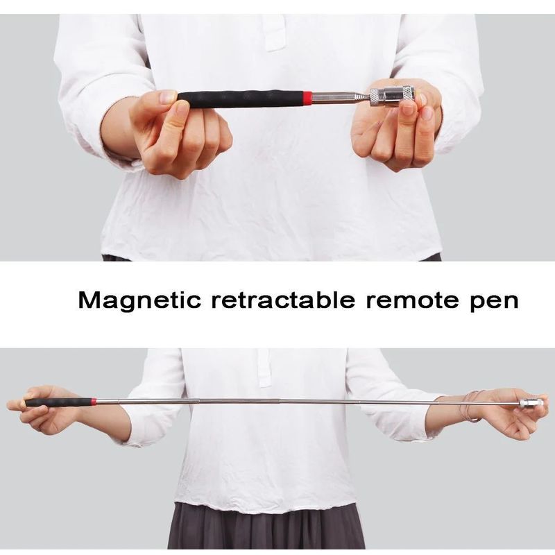 Telescopic Magnetic Pen dengan Light Portable Magnet Pick-up Tool Extendable Long Reach Pen Tool untuk mengambil alat