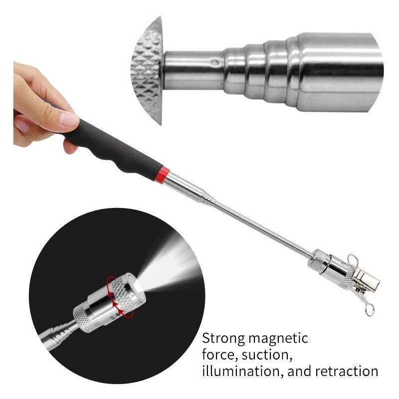 Set Peralatan Tangan Rumah Mur Pick-up Magnetik Tugas Berat Portabel Mini Magnet Teleskopik