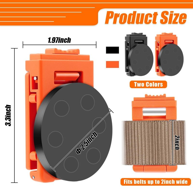 Klip sabuk magnetik, alat berat Holster sabuk Klip Non-Slip Magnetic Tool Holder Magnetic Belt Organizer untuk Hammer Screwdrivers