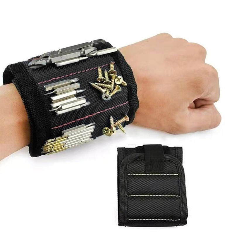 Pergelangan tangan magnetik untuk memegang sekrup, pemegang sabuk alat Gadget dingin untuk menyimpan barang