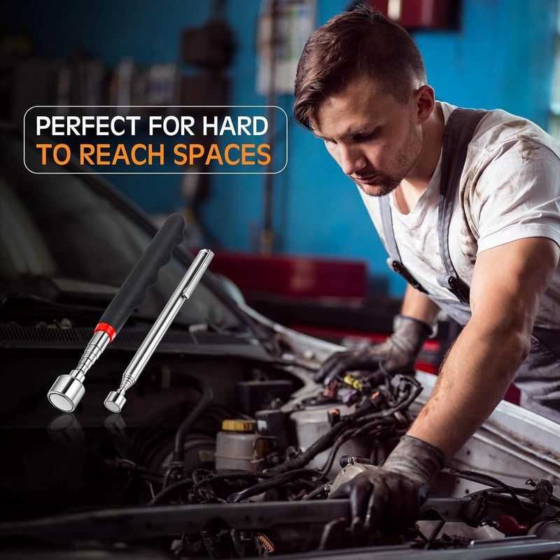 Alat Pemotong Dengan Lampu LED Magnetic Rod Magnetic Rod Metal Parts Magnetic Tool Telescopic Pickup