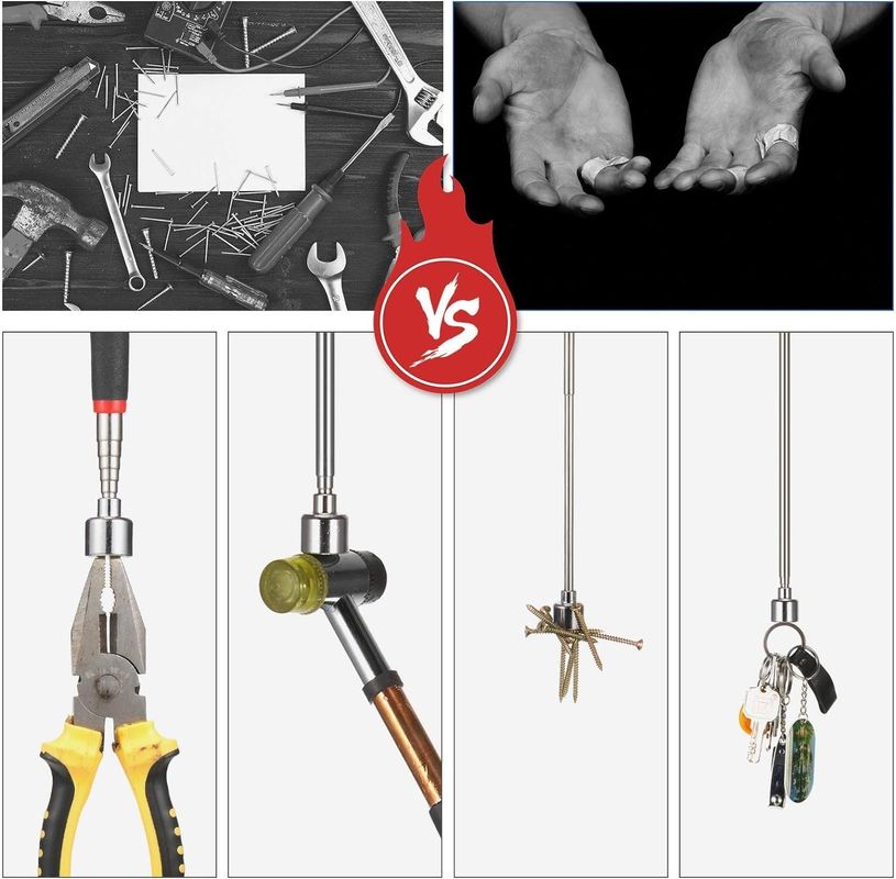 Alat Pemotong Dengan Lampu LED Magnetic Rod Magnetic Rod Metal Parts Magnetic Tool Telescopic Pickup