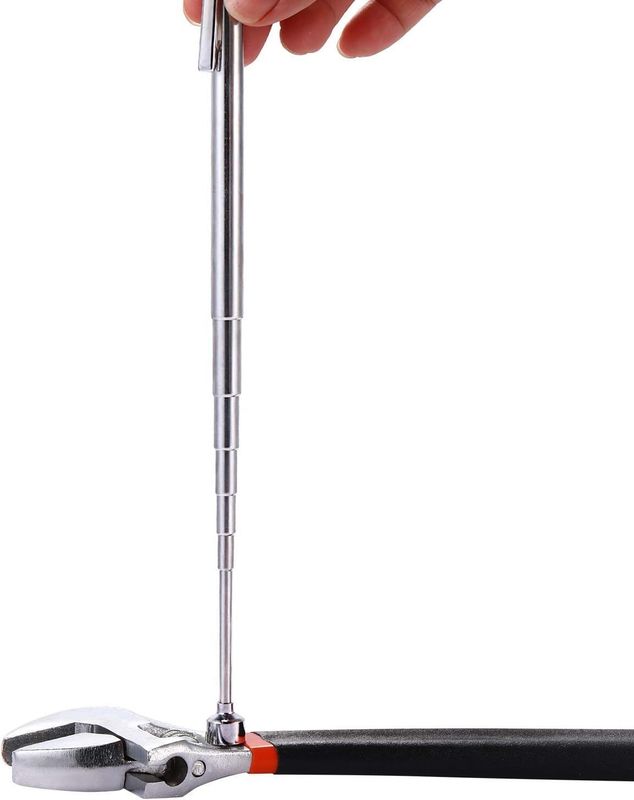 Alat pick-up magnetik Telescopic pick-up rod dan 360 derajat memutar inspeksi cermin dengan lampu LED