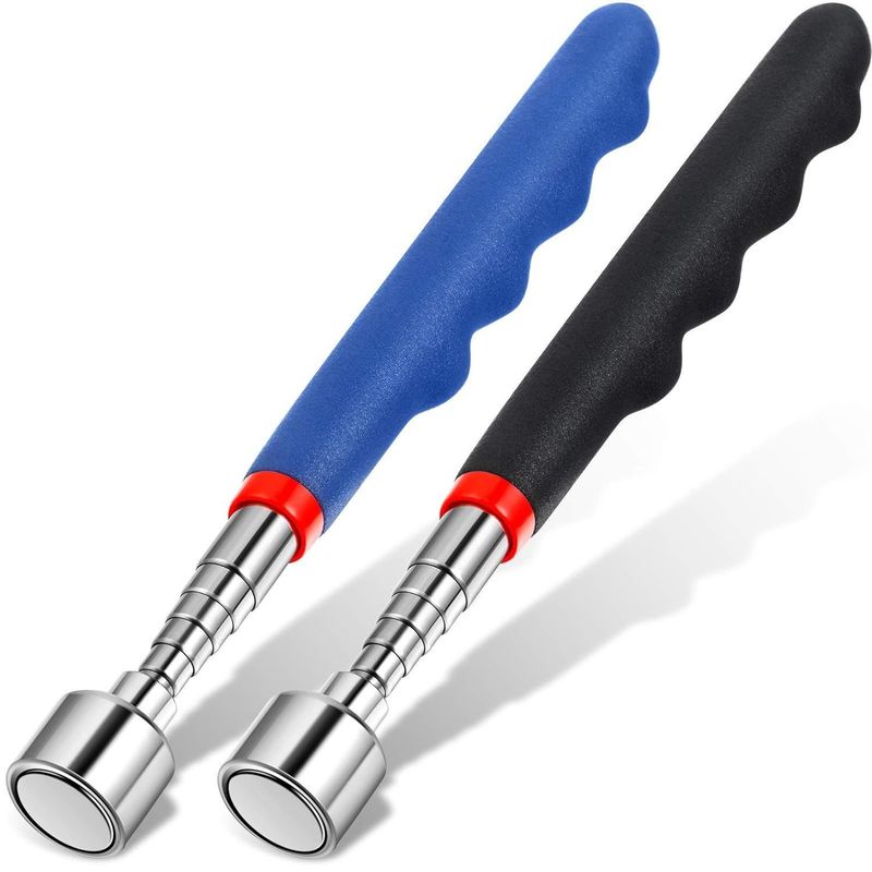 Telescoping Inspection Mirror Magnetic Pick Up Tool Kit Dengan Lampu LED Untuk Perbaikan Mobil