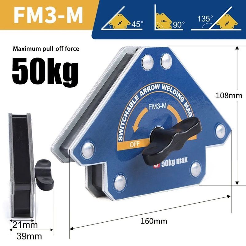 Magnetic Welding Holders Angle Solder Arrow Magnet Weld Fixer Positioner Ferrite Holding Alat Lokasi Bantuan