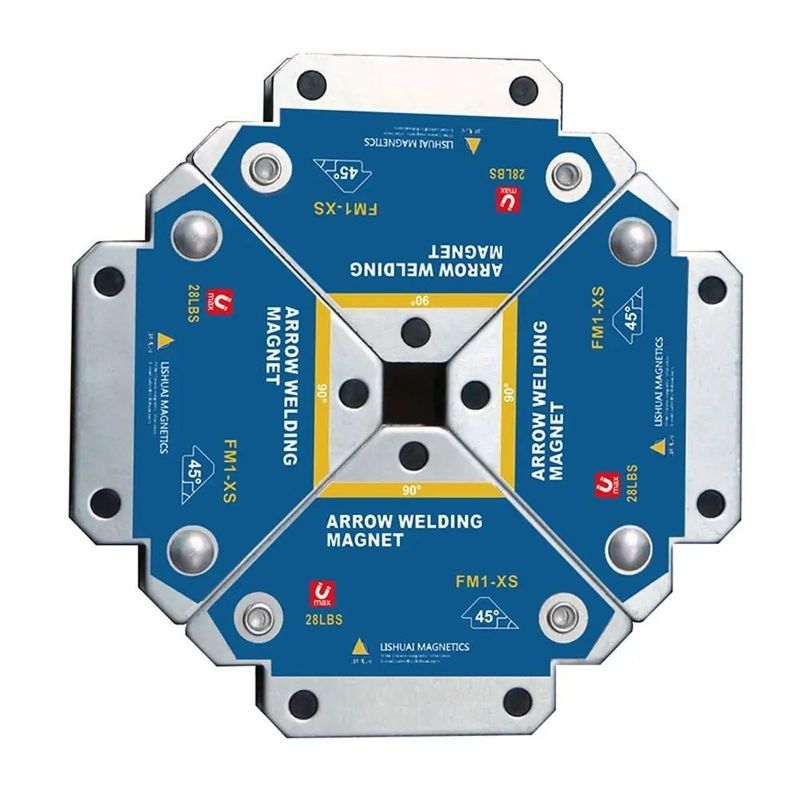 Fixer Las Magnetik 45° 90° 135° Multi-sudut Magnet Pengatur Posisi Las Alat Pencari Lokasi Tambahan Ferit Pengatur Posisi Las