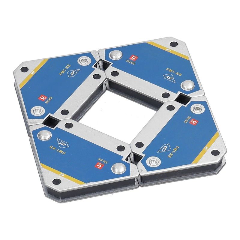 Fixer Las Magnetik 45° 90° 135° Multi-sudut Magnet Pengatur Posisi Las Alat Pencari Lokasi Tambahan Ferit Pengatur Posisi Las