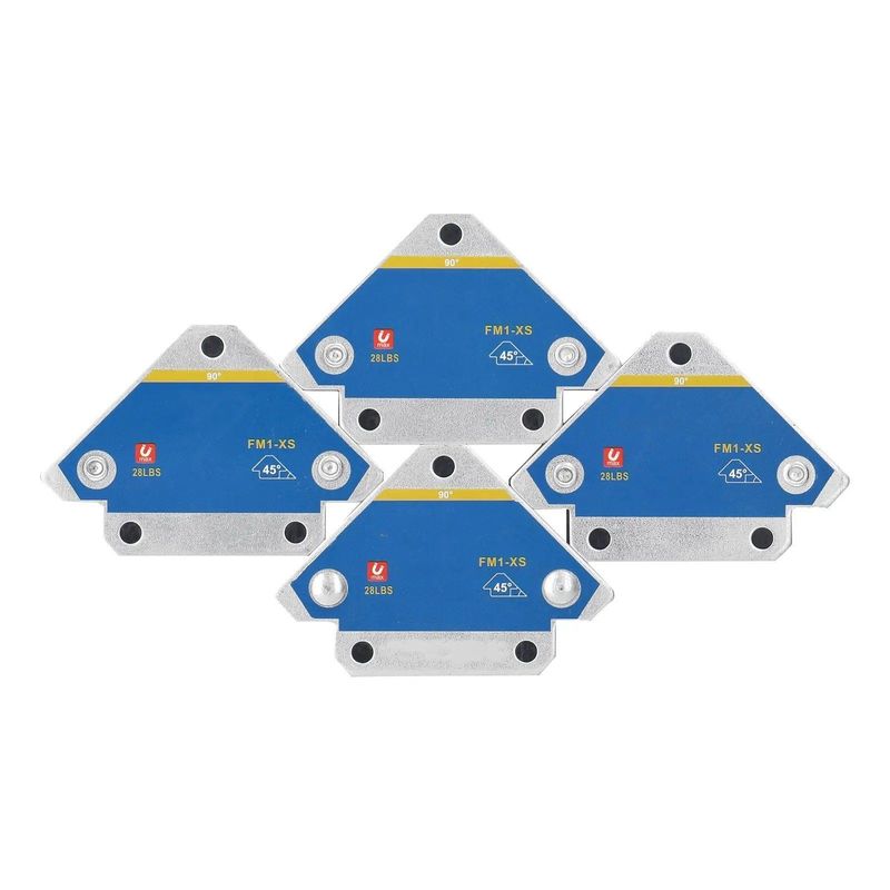 Fixer Las Magnetik 45° 90° 135° Multi-sudut Magnet Pengatur Posisi Las Alat Pencari Lokasi Tambahan Ferit Pengatur Posisi Las