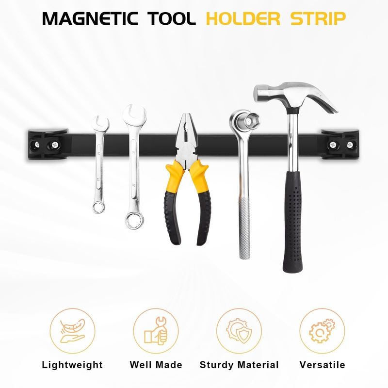 Magnetic Tool Holder Strip Heavy Duty Tool Organizer untuk organisasi alat garasi