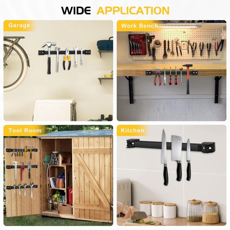 Magnetic Tool Holder Strip Heavy Duty Tool Organizer untuk organisasi alat garasi
